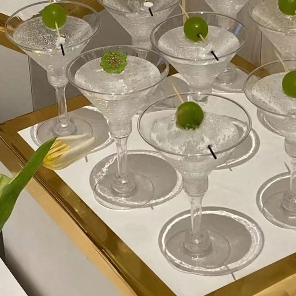 15 pièces, Verres à champagne transparents, modernes et simples, avec des designs innovants et exquis. Verres à mousse et coupes à gâteau,