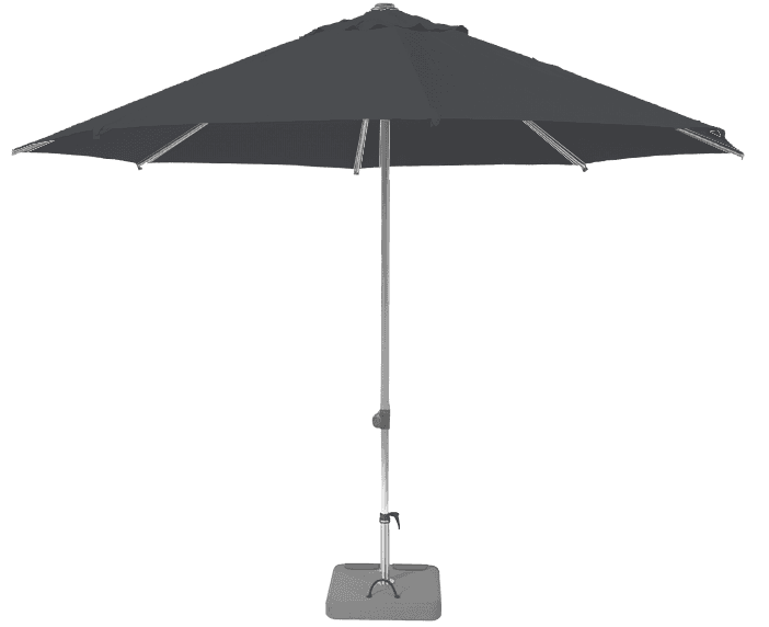Parasol droit et inclinable Sunpop Rond Ø 270 Acrylique sunbrella premium Ardoise | La Maison du Parasol
