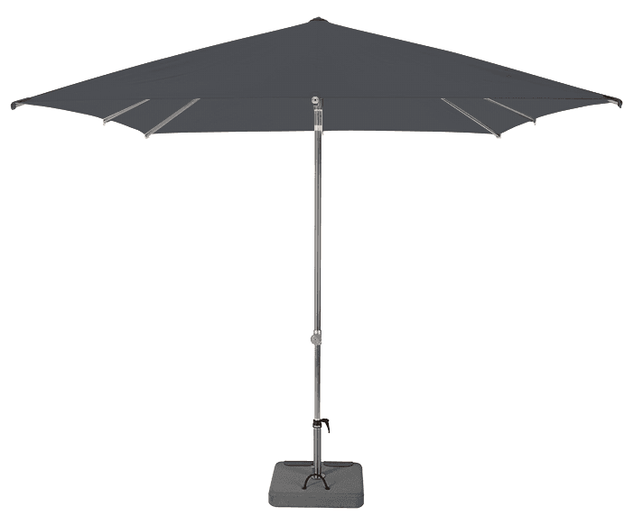 Parasol droit et inclinable Sunpop Carré 250x250 Acrylique sunbrella premium Ardoise | La Maison du Parasol