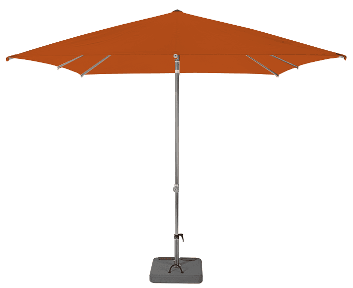 Parasol droit et inclinable Sunpop Carré 250x250 Acrylique sunbrella premium Pumpkin | La Maison du Parasol